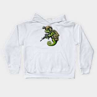 Tactical Cameleon Mastery Tee: Where Style Meets Stealth Kids Hoodie